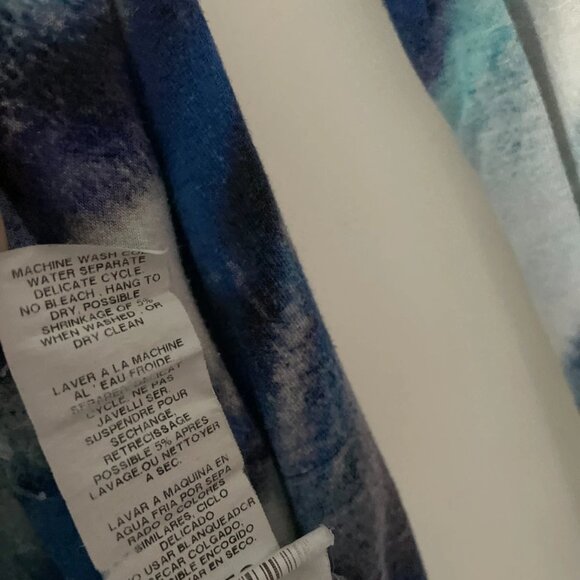 Karen Kane Womens Multicolor Asymmetrical Hem Tie Dye Tunic Blouse Top Size XL - Picture 5 of 9